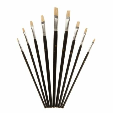 9-teiliges Pinselset mit Naturhaarborsten