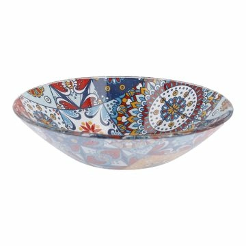 Schale Orient, Kacheln/türkis/rot, 12 cm