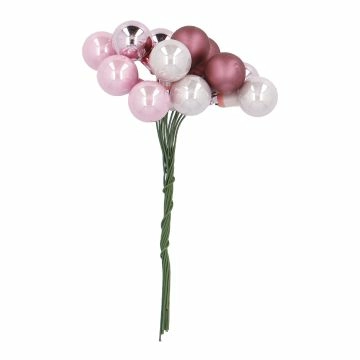 12er Set Kugelbündel Mini, rosa
