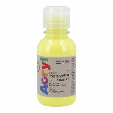 Acrylfarbe, gelb-fluoreszierend, 125 ml
