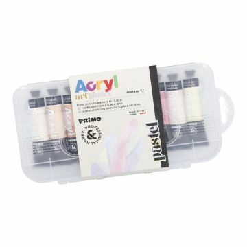 10er-Set Acrylfarben, pastell, 10 x 18 ml