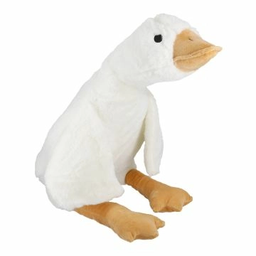 Kuscheltier Gans, liegend/weiß, 80 cm