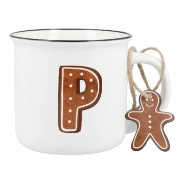 Becher Buchstabe/Lebkuchen, P, 380 ml