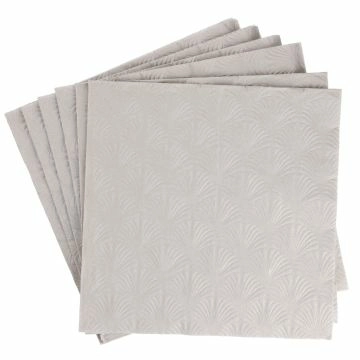 Serviette Artdeco, Prägung, taupe, 16 Stück