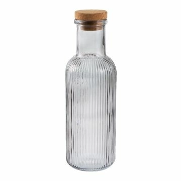 Karaffe mit Korkdeckel, grau, 1000 ml