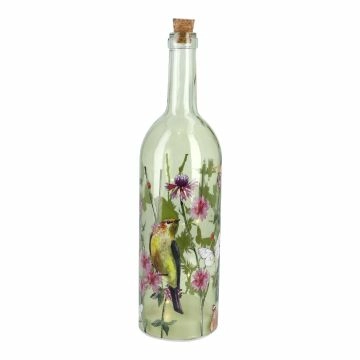 LED-Flasche Vogelgesang, grün, 32 cm