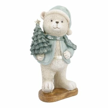 Weihnachtsteddy, Tanne/grün, 23 cm