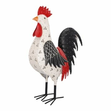 Hahn Felix, bunt/weiß/schwarz, 54 cm