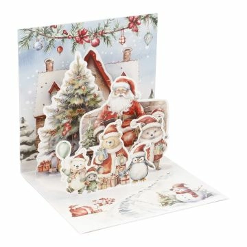 Klappkarte 3D, Weihnachtsfreunde