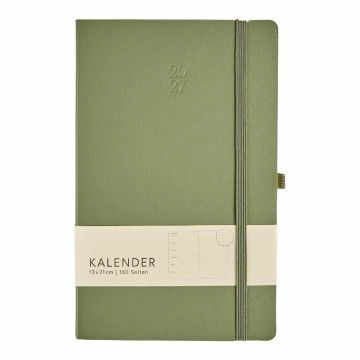 Kalender Uni, grau-grün, 13 x 21 cm