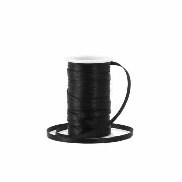 Geschenkband Satin, schwarz, 3mm x 10m