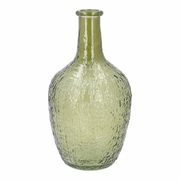 Flaschenvase Antik, dunkelgrün/bauchig, 14 x 26 cm