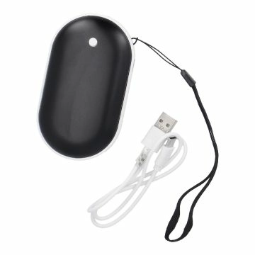 USB-Handwärmer + Powerbank, schwarz