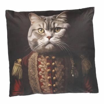 Kissen Royal, Katze, 45 x 45 cm