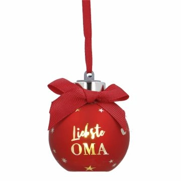 LED-Glaskugel, Oma, 6 cm