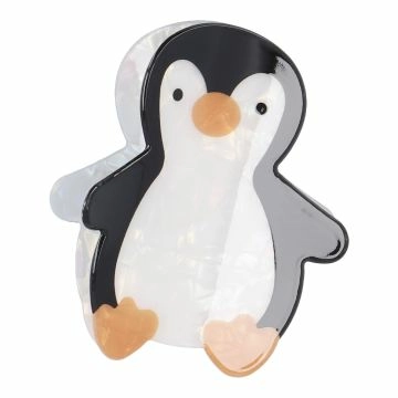 Haarklammer Weihnachten, Pinguin, 9 cm
