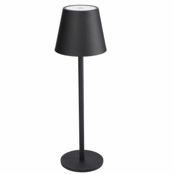 LED-Tischlampe Akku, schwarz, 37 cm