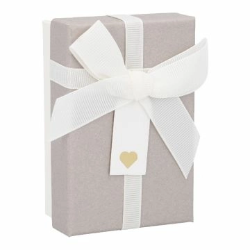 Geschenkbox mit Schleife, taupe, 7 x 10.5 cm