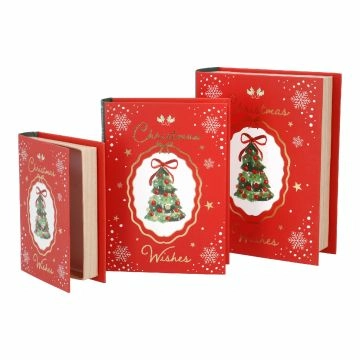 3er Set Buchkarton, Tannenbaum