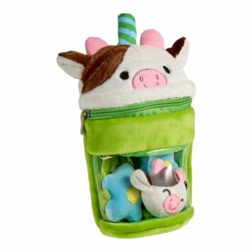 Kuscheltier Tier-Becher, Kuh, 28 cm