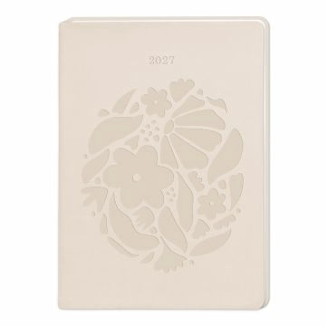 Terminplaner Lederlook, 2027, beige