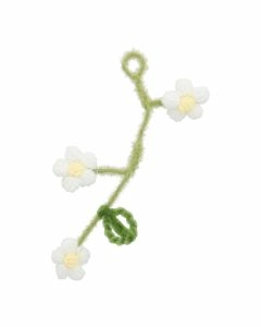 Anh&auml;nger H&auml;kelblumen, wei&szlig;, 25 cm