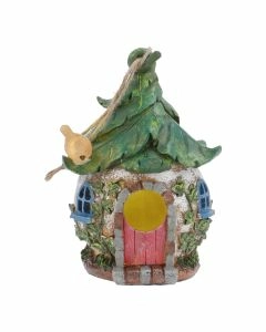 LED-Vogelhaus Bl&uuml;ten, gr&uuml;n, 22 cm