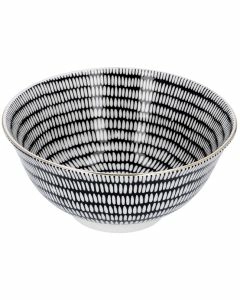 Schale China, gro&szlig;, schwarz/wei&szlig;, St&auml;bchen/Kreis