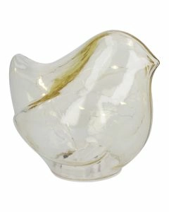 LED-Vogel, gelb, 15 x 13 cm