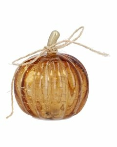 LED-K&uuml;rbis Craquele, orange, 9 cm