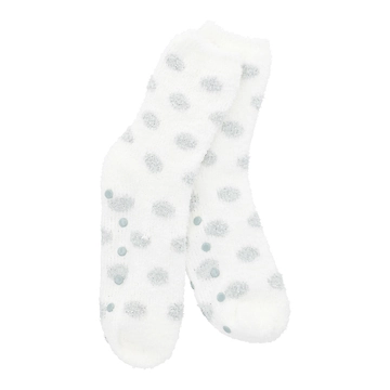 Kuschelsocken Anti-Rutsch, Dots/offwhite/mint