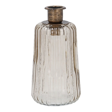 Kerzenständer Muster-Flasche, Streifen/längs, 14.5 cm