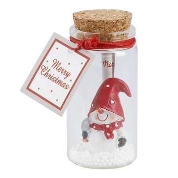 Wichtelgeschenk Gutscheinflasche, Schneemann
