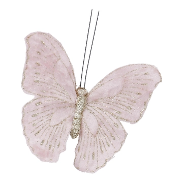 Schmetterling mit Clip, rosa, 12 cm