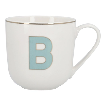 Becher Buchstabe mit Schlüsselanhänger, B/grün, 450 ml