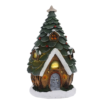 LED-Haus Wichtel, grün, 24 cm