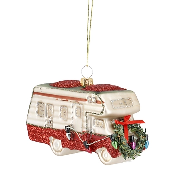 Anhänger Fancy, Edel, Wohnmobil/rot-grün, 11.5 x 6.5 cm