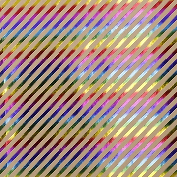 Geschenkpapier Kraft, Streifen/Rainbow, 2 m