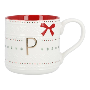 Becher Buchstabe/Schleife, P, 450 ml