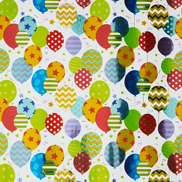 Geschenkpapier Geburtstag, Ballons/bunt, 2 m