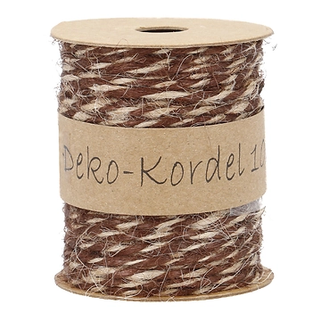 Kordel Natur, braun/natur, 10 m