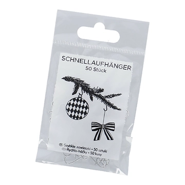 Kugelaufhänger, silber, 50 Stück