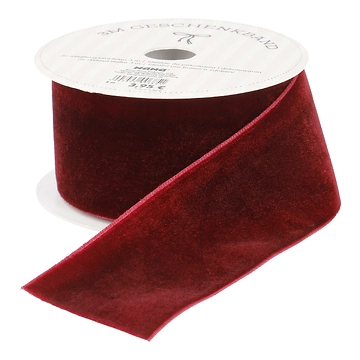 Geschenkband Samt, bordeaux, 3.8 cm x 3 m