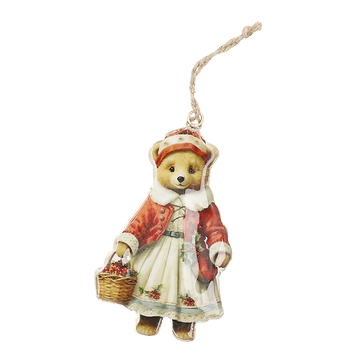 Metall-Anhänger Bär, Mädchen/flach, 13 cm
