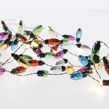 Lichterkette Glühbirne, bunt, 20er