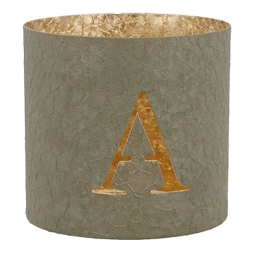 Teelichthalter Buchstabe, A/mint, 7.8 x 7.5 cm