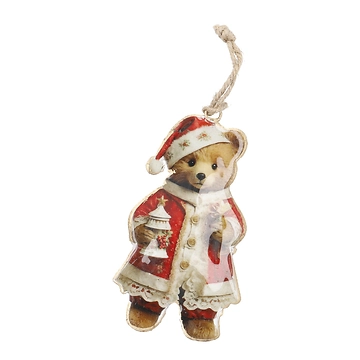 Metall-Anhänger Bär, Junge/flach, 13 cm