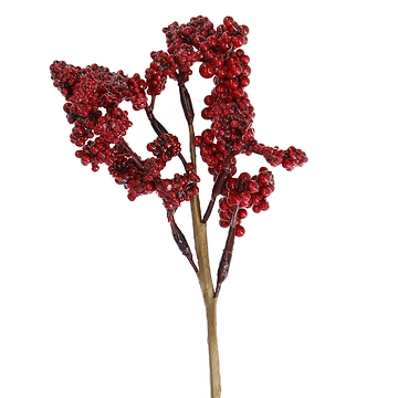 Deko-Stecker, Beeren klein, rot, 20 cm