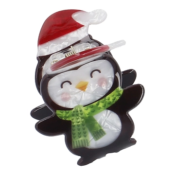 Haarklammer Weihnachten, Pinguin, 5 cm