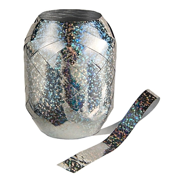 Geschenkband Glitter, silber, 20 m